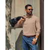 image:imageCOOFANDY Mens Long Sleeve Polo Shirts Casual Basic Lightweight Button TeeKhaki