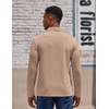 image:imageCOOFANDY Mens Long Sleeve Polo Shirts Casual Basic Lightweight Button TeeKhaki