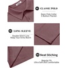 image:imageCOOFANDY Mens Long Sleeve Polo Shirts Casual Basic Lightweight Button TeeWine Red