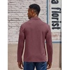 image:imageCOOFANDY Mens Long Sleeve Polo Shirts Casual Basic Lightweight Button TeeWine Red