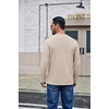 image:imageCOOFANDY Mens Long Sleeve Shirts Crew Neck Cotton TShirt Casual ShirtsLight Khaki