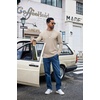 image:imageCOOFANDY Mens Long Sleeve Shirts Crew Neck Cotton TShirt Casual ShirtsLight Khaki