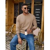 image:imageCOOFANDY Mens Long Sleeve T Shirt Cotton Blend Casual Tee ShirtsKhaki