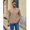 image:imageCOOFANDY Mens Long Sleeve T Shirt Cotton Blend Casual Tee ShirtsKhaki