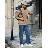 image:imageCOOFANDY Mens Long Sleeve T Shirt Cotton Blend Casual Tee ShirtsKhaki