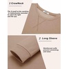 image:imageCOOFANDY Mens Long Sleeve T Shirt Cotton Blend Casual Tee ShirtsKhaki