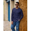 image:imageCOOFANDY Mens Long Sleeve T Shirt Cotton Blend Casual Tee ShirtsNavy Blue