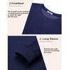 image:imageCOOFANDY Mens Long Sleeve T Shirt Cotton Blend Casual Tee ShirtsNavy Blue