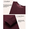 image:imageCOOFANDY Mens Long Sleeve T Shirt Cotton Blend Casual Tee ShirtsWine Red