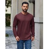 image:imageCOOFANDY Mens Long Sleeve T Shirt Cotton Blend Casual Tee ShirtsWine Red
