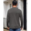 image:imageCOOFANDY Mens Long Sleeve T Shirt Heavyweight Crew Neck TShirt Premium Cotton Tee01dark Heather