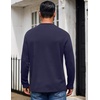 image:imageCOOFANDY Mens Long Sleeve T Shirt Heavyweight Crew Neck TShirt Premium Cotton TeeDark Blue