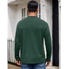 image:imageCOOFANDY Mens Long Sleeve T Shirt Heavyweight Crew Neck TShirt Premium Cotton TeeDark Green