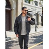 image:imageCOOFANDY Mens Long Sleeve T Shirt Heavyweight Crew Neck TShirt Premium Cotton TeeLight Heather