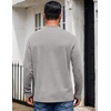 image:imageCOOFANDY Mens Long Sleeve T Shirt Heavyweight Crew Neck TShirt Premium Cotton TeeLight Heather