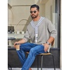 image:imageCOOFANDY Mens Long Sleeve T Shirt Heavyweight Crew Neck TShirt Premium Cotton TeeLight Heather