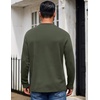 image:imageCOOFANDY Mens Long Sleeve T Shirt Heavyweight Crew Neck TShirt Premium Cotton TeeOlive Green