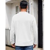 image:imageCOOFANDY Mens Long Sleeve T Shirt Heavyweight Crew Neck TShirt Premium Cotton TeeWhite