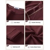 image:imageCOOFANDY Mens Long Sleeve T Shirts Cotton Crew Neck Heavyweight Tee Shirts Color Block Casual Pullover ShirtDark Red