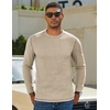 image:imageCOOFANDY Mens Long Sleeve T Shirts Cotton Crew Neck Heavyweight Tee Shirts Color Block Casual Pullover ShirtMoon Grey