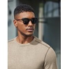 image:imageCOOFANDY Mens Long Sleeve T Shirts Cotton Crew Neck Heavyweight Tee Shirts Color Block Casual Pullover ShirtMoon Grey