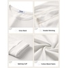 image:imageCOOFANDY Mens Long Sleeve T Shirts Cotton Crew Neck Heavyweight Tee Shirts Color Block Casual Pullover ShirtWhite