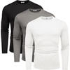 image:imageCOOFANDY Mens Long Sleeve T Shirts Crew Neck Casual Basic Tee Shirt Lightweight Pullover Shirts3 PackblackLight GrayWhite