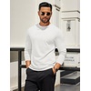 image:imageCOOFANDY Mens Long Sleeve T Shirts Crew Neck Casual Basic Tee Shirt Lightweight Pullover Shirts3 PackblackLight GrayWhite