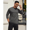 image:imageCOOFANDY Mens Long Sleeve T Shirts Crew Neck Casual Basic Tee Shirt Lightweight Pullover Shirts3 PackblackNavy BlueDark Gray