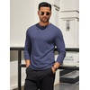 image:imageCOOFANDY Mens Long Sleeve T Shirts Crew Neck Casual Basic Tee Shirt Lightweight Pullover Shirts3 PackblackNavy BlueDark Gray
