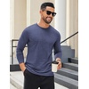 image:imageCOOFANDY Mens Long Sleeve T Shirts Crew Neck Casual Basic Tee Shirt Lightweight Pullover Shirts3 PackblackNavy BlueDark Gray