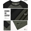 image:imageCOOFANDY Mens Long Sleeve Tee Shirts Casual Crewneck Raglan TShirts Stretchy Baseball Pullover Tee02 Deep Military Green
