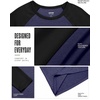 image:imageCOOFANDY Mens Long Sleeve Tee Shirts Casual Crewneck Raglan TShirts Stretchy Baseball Pullover TeeNavy Blue