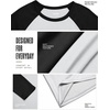 image:imageCOOFANDY Mens Long Sleeve Tee Shirts Casual Crewneck Raglan TShirts Stretchy Baseball Pullover TeeWhite