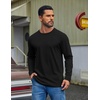 image:imageCOOFANDY Mens Long Sleeve Tee Shirts Cotton Casual Basic TShirtsBlack