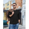 image:imageCOOFANDY Mens Long Sleeve Tee Shirts Cotton Casual Basic TShirtsBlack