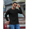 image:imageCOOFANDY Mens Long Sleeve Tee Shirts Cotton Casual Basic TShirtsBlack