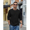 image:imageCOOFANDY Mens Long Sleeve Tee Shirts Cotton Casual Basic TShirtsBlack