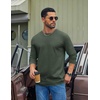 image:imageCOOFANDY Mens Long Sleeve Tee Shirts Cotton Casual Basic TShirtsDark Green