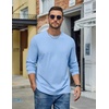 image:imageCOOFANDY Mens Long Sleeve Tee Shirts Cotton Casual Basic TShirtsLight Blue