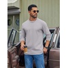 image:imageCOOFANDY Mens Long Sleeve Tee Shirts Cotton Casual Basic TShirtsLight Gray