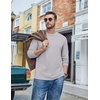 image:imageCOOFANDY Mens Long Sleeve Tee Shirts Cotton Casual Basic TShirtsLight Gray
