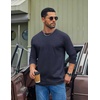 image:imageCOOFANDY Mens Long Sleeve Tee Shirts Cotton Casual Basic TShirtsMidnight Blue