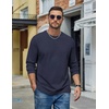 image:imageCOOFANDY Mens Long Sleeve Tee Shirts Cotton Casual Basic TShirtsMidnight Blue