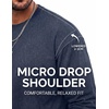 image:imageCOOFANDY Mens Long Sleeve Tee Shirts Cotton Vintage Washed T Shirts Relaxed Fit Basic TeesBlack  Navy Blue