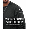 image:imageCOOFANDY Mens Long Sleeve Tee Shirts Cotton Vintage Washed T Shirts Relaxed Fit Basic TeesBlack