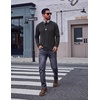 image:imageCOOFANDY Mens Long Sleeve Tee Shirts Cotton Vintage Washed T Shirts Relaxed Fit Basic TeesBlack