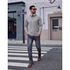 image:imageCOOFANDY Mens Long Sleeve Tee Shirts Cotton Vintage Washed T Shirts Relaxed Fit Basic TeesLight Grey