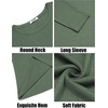 image:imageCOOFANDY Mens Long Sleeve Tee Shirts Crew Neck Casual Soft TeesArmy Green
