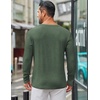image:imageCOOFANDY Mens Long Sleeve Tee Shirts Crew Neck Casual Soft TeesArmy Green